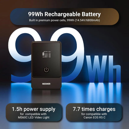 Neewer Ps099f Mount Battery Oled Display Usb-C Dc
