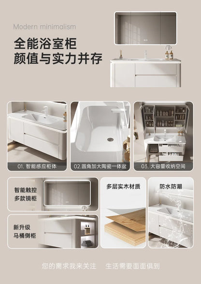Led Light Ensuite Bathroom Cabinet Basin Designs Mirror