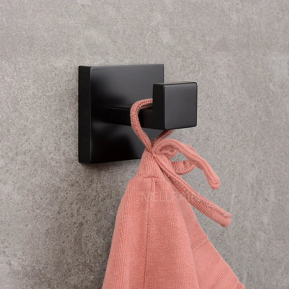 Matte Black Bathroom Hardware 304 Stainless Steel Towel