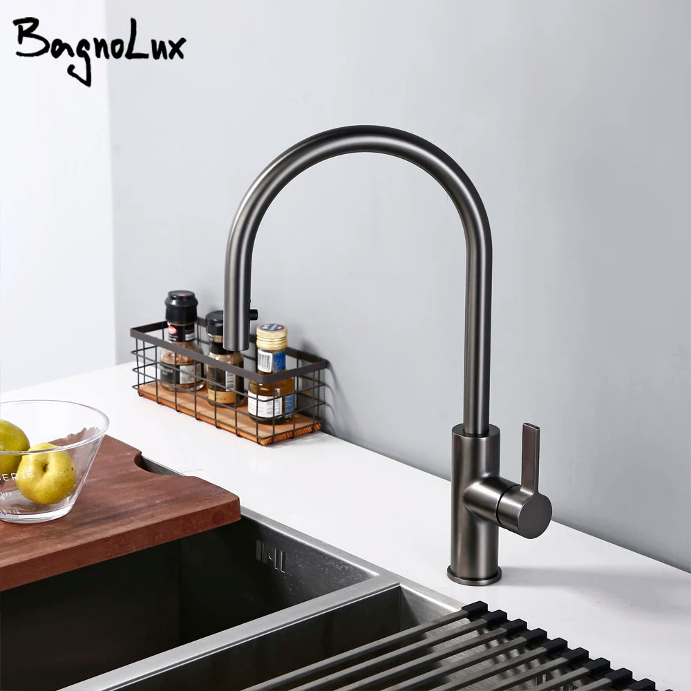 Handle Pull Out Faucet Brushed Gunmetal Matt Black