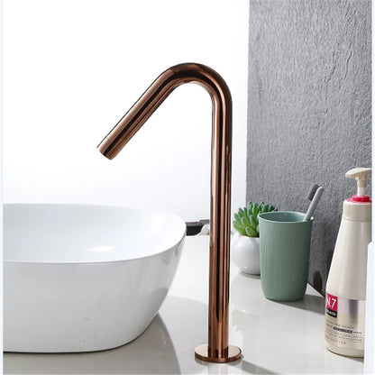 Tuqiu Smart Touch Bathrooomfaucet Gold Automatic Sensor Basin