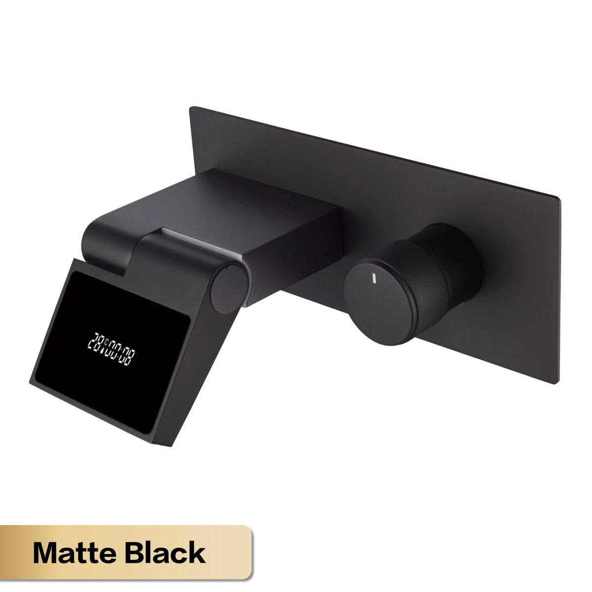 Luxury Gun Gray Brass Wall Mounted Bathroom Faucet