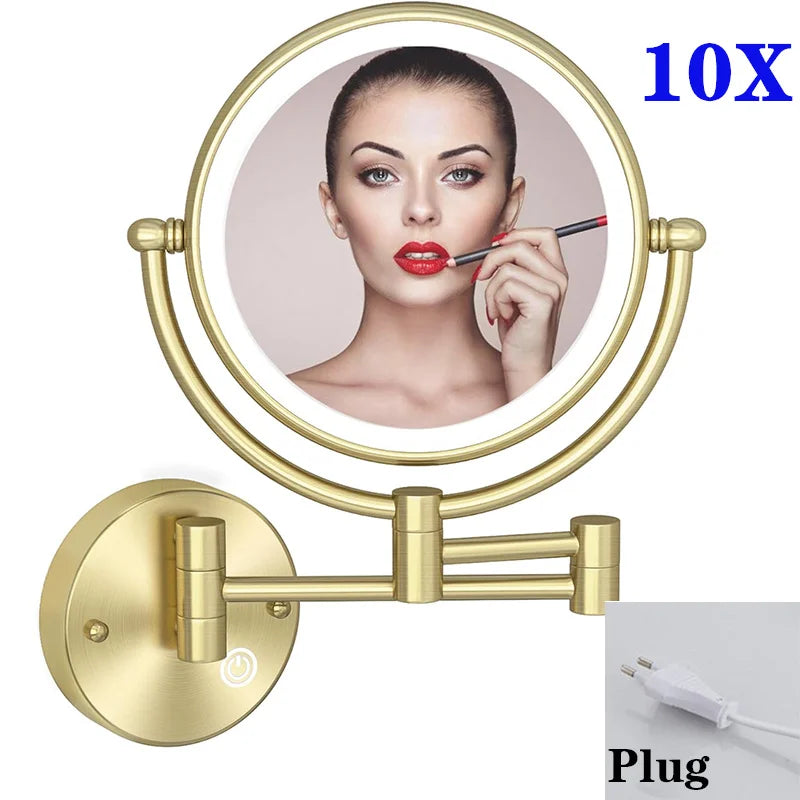 10x Magnifying Led Makeup Mirror Touch On Dual