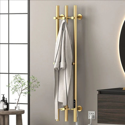 Oxg 3-Bar Electric Heated Towel Rack Timer Wall