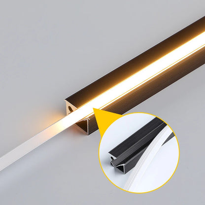 Ultra-Thin Hidden Recessed Cabinet Bar Light 45 Degree
