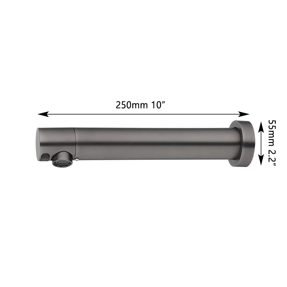 Zappo Matte Black Bathroom Faucet Wall Mount Sensor