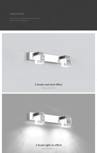 Modern Led Wall Lamp Crystal Sconce Living Dining