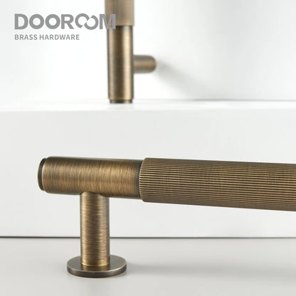 Dooroom Antique Brass Door Double Sided Stripe Linear
