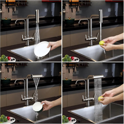 Waterfall Touch On Filter Faucets Brass Cold Pull