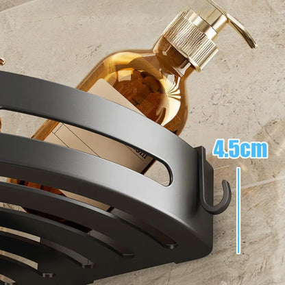 1/2/3pcs Plastic Bathroom Storage Rack Shampoo Holder Adhensive