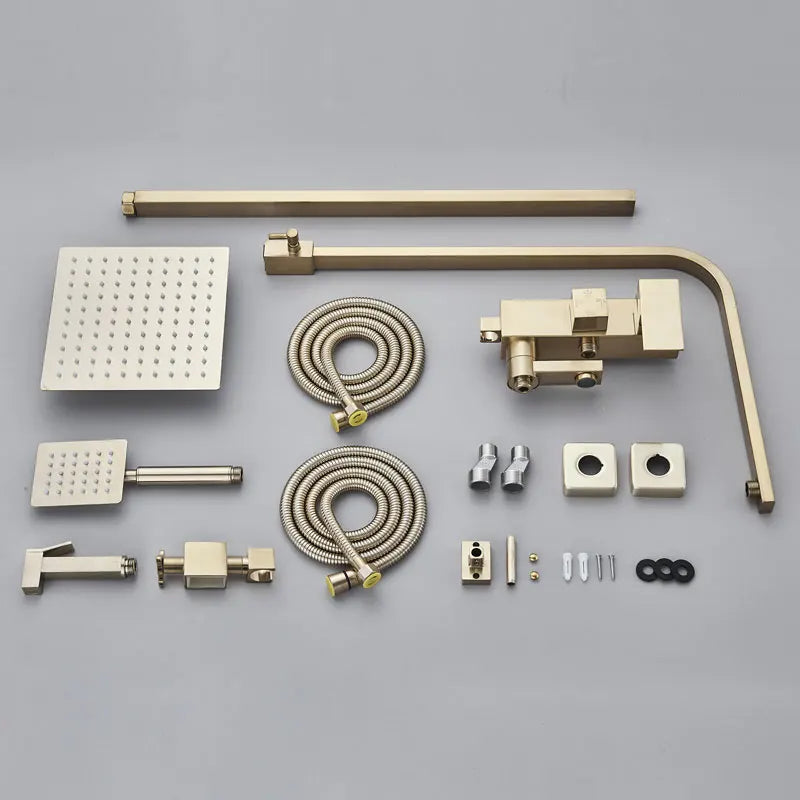 Golden Shower Faucet Rainfall 3/4-Way Bathtub Tap Bathroom