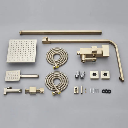 Golden Shower Faucet Rainfall 3/4-Way Bathtub Tap Bathroom