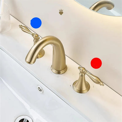 Brushed Gold Bathroom Faucet Total Brass Basin Faucet