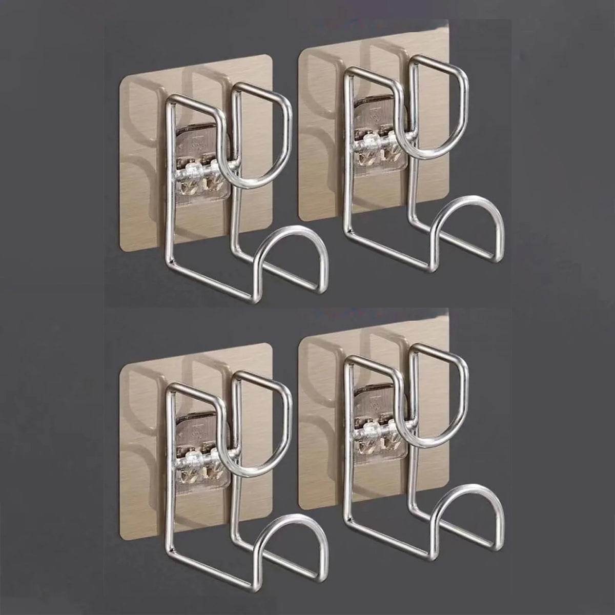 1/2/4/6pcs Stainless Steel Washbasin Hook Punch-Free Bathroom
