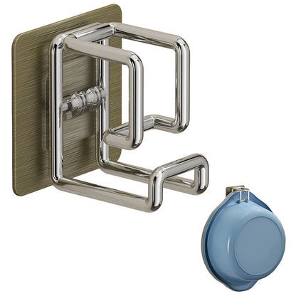 1/2/4/6pcs Stainless Steel Washbasin Hook Punch-Free Bathroom