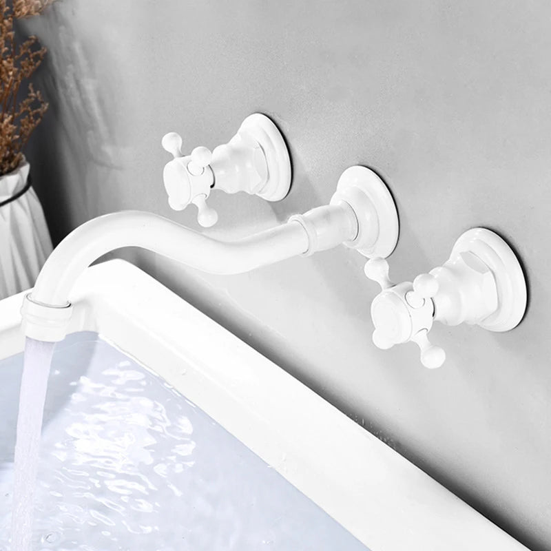 Kemaidi Bathroom Faucet Antique Brass Wall Mounted Bathroom