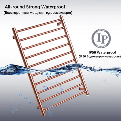 Bathroom Electric Heated Towel Rail Gold Smart Touch