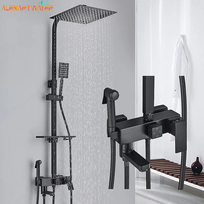 Brass Shower Faucets Bathroom Shower Mixer Crane Bidet
