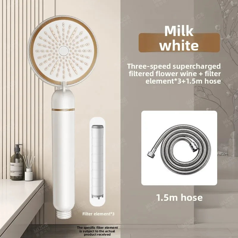 High Pressure Filter Shower Head Chlorine Removal Skin