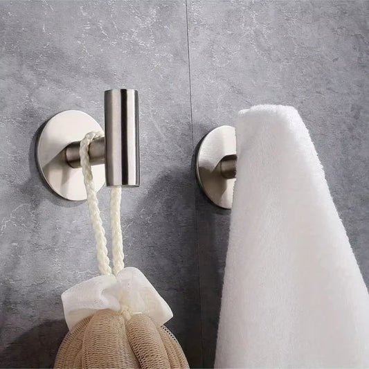 Stainless Steel Robe Hook Adhesive Wall Hook Towel