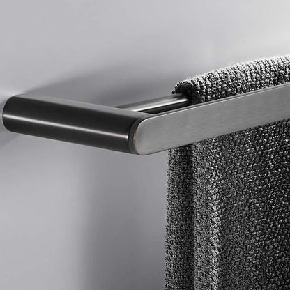 Gunmetal Grey Full Brass Bathroom Storage Towel Rack