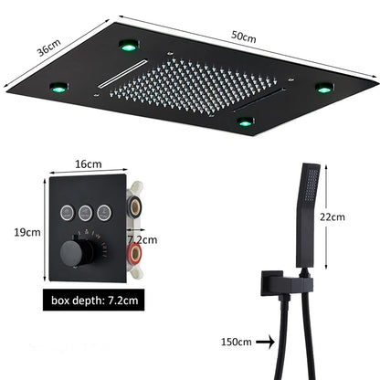 Digital Display Thermostatic Rain Shower System 14 20