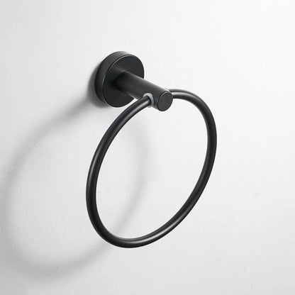 Towel Ring Black/Brushed Gold Stainless Steel Wall Hanging