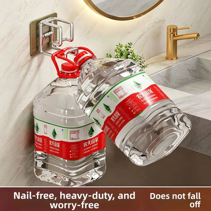 1/2pcs Stainless Steel Washbasin Hook Punch-Free Bathroom Rack