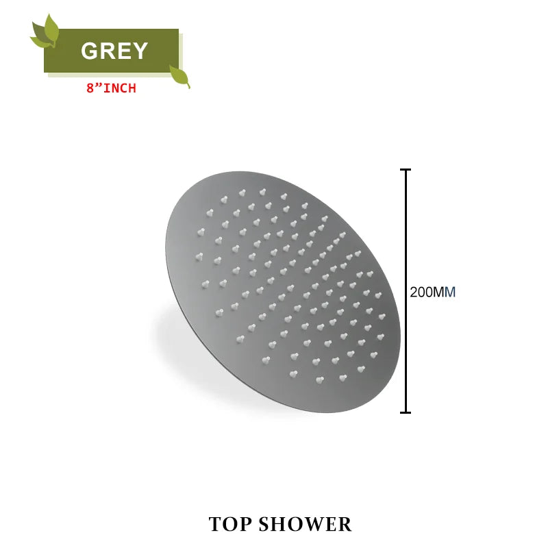 Round Stainless Steel Slim 8/10/12 Inch Large Rain