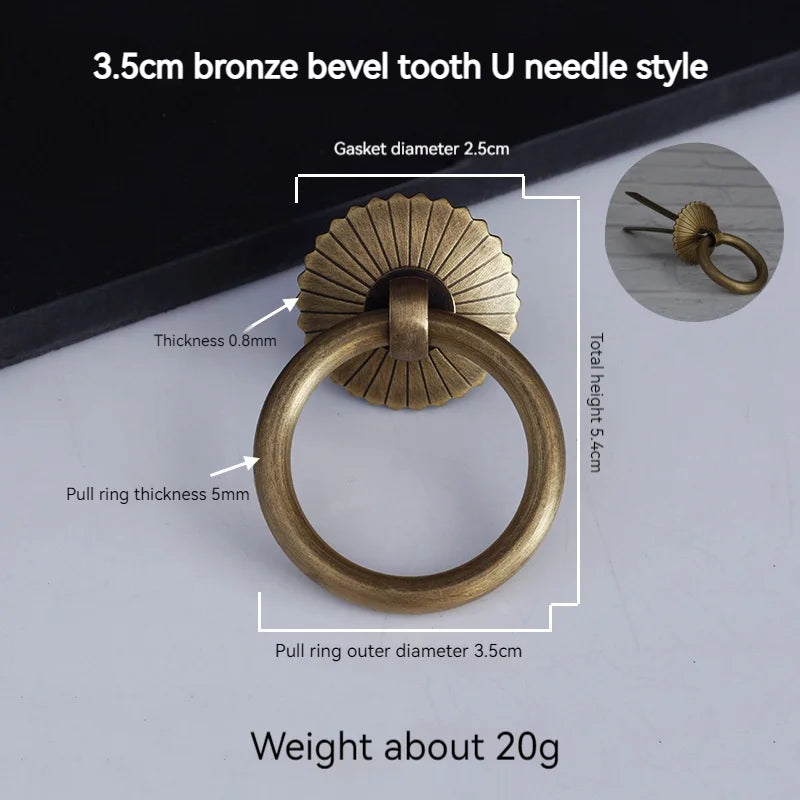Chinese Medicine Cabinet Circular Ring Tea Can Pull