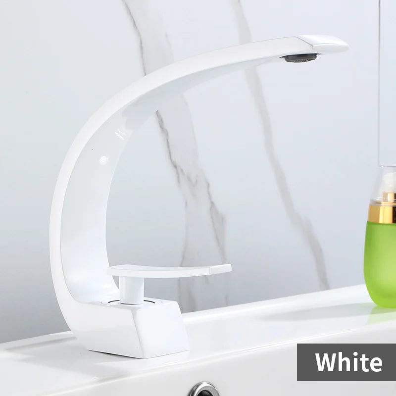 Basin Faucet Modern Bathroom Mixer Tap Black/Gold Wash