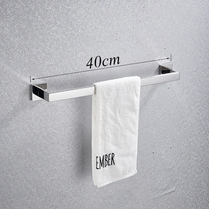 Chrome Stainless Steel Bathroom Hardware Bathrobe Shelf 40cm