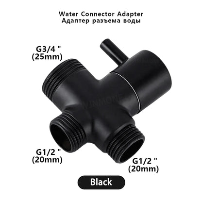 Black Silver Split Shower Column Bathroom Faucet Wall