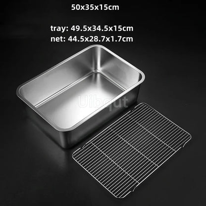 Deep Square Plate Basin Rack Pallet Stainless Steel