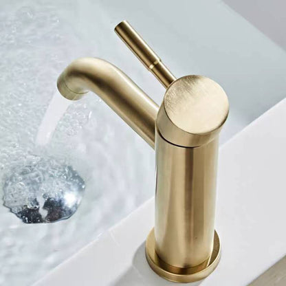Brushed Gold Bathroom Faucet Modern Lavatory Vanity Sink