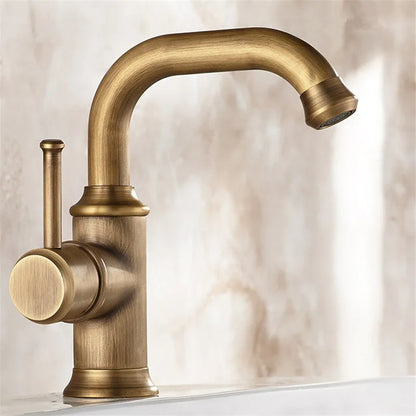 Antique Bronze Bathroom Faucet Brass Basin Faucets &