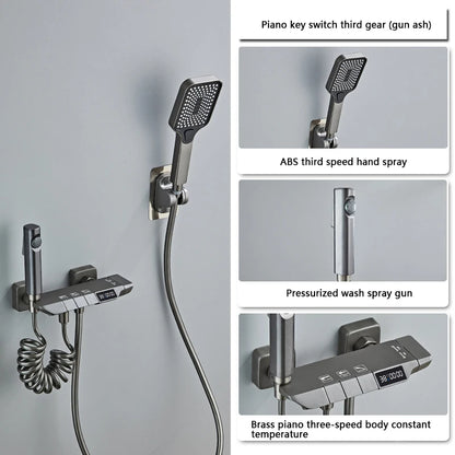 Modern Shower System Full Grey Way Piano Keys