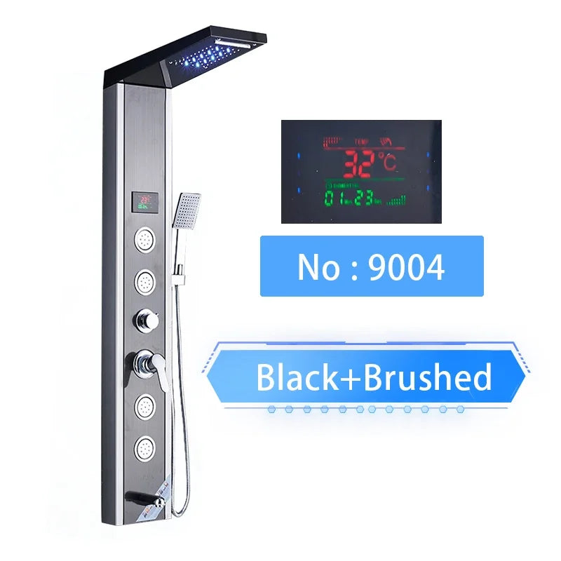 Led Shower Panel Digital Display Shower Faucet System