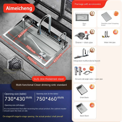 Integrated Waterfall Sink Honeycomb Technology Large Digitial
