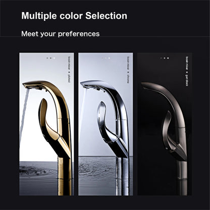 Luxury Brass Gold Touch Switch Faucet Pull-Out Design