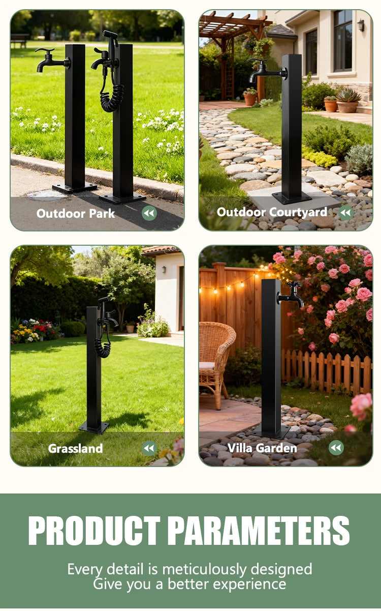Garden Irrigation All-Copper Faucet 304 Stainless Steel Square