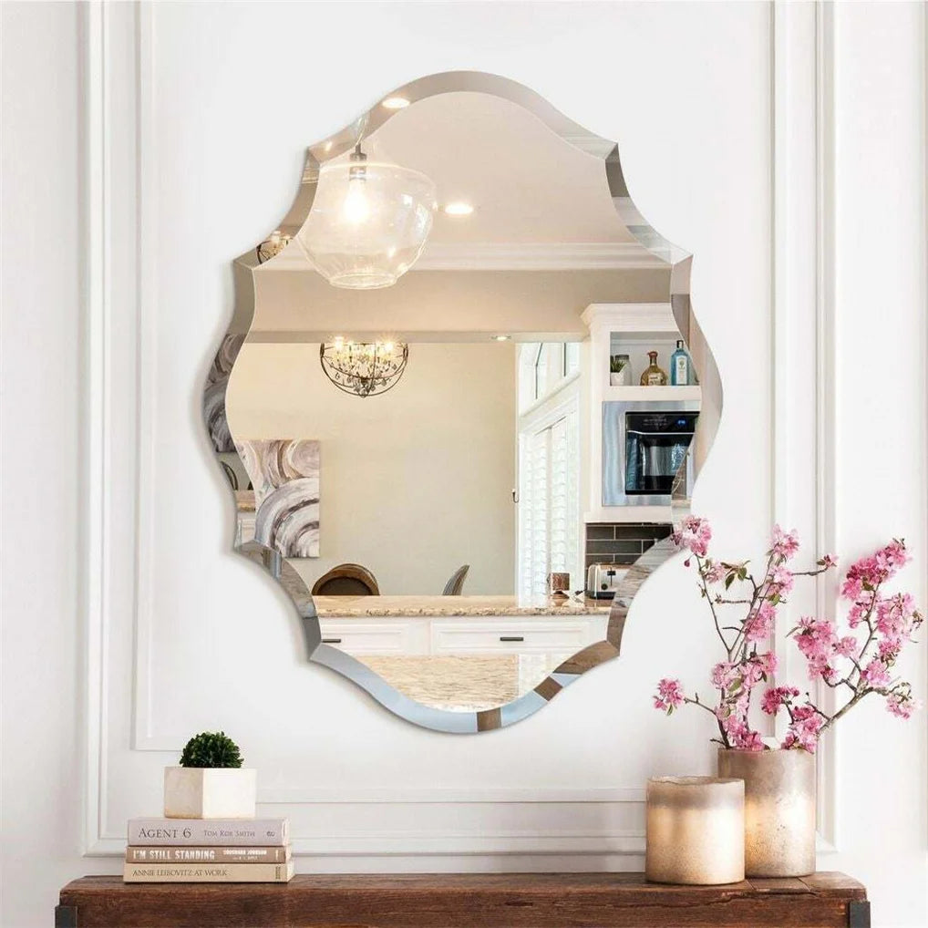 Sizes Antique Floral Outcut Oval Wall Mirror Decorative