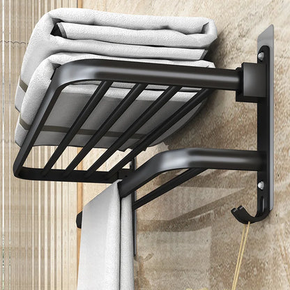 Foldable Towel Rack - No Drill Bathroom Space