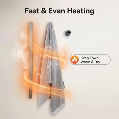 Gold Vertical Heated Towel Rail Large Towels &