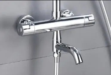 Black Chrome Thermostatic Shower Faucets Valve Brass Bathroom