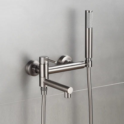 Bathtub Shower Faucet Brass Handle Waterfall Spout Wall