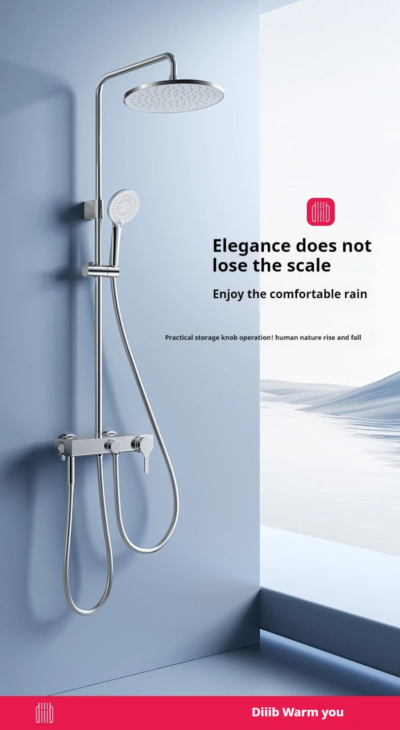 Diiib Large Panel Rain Shower Stainless Steel Combination