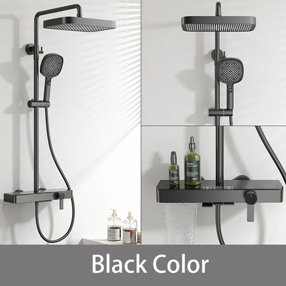 Brushed Gold Cold Bathroom Shower 12 Inch Rain