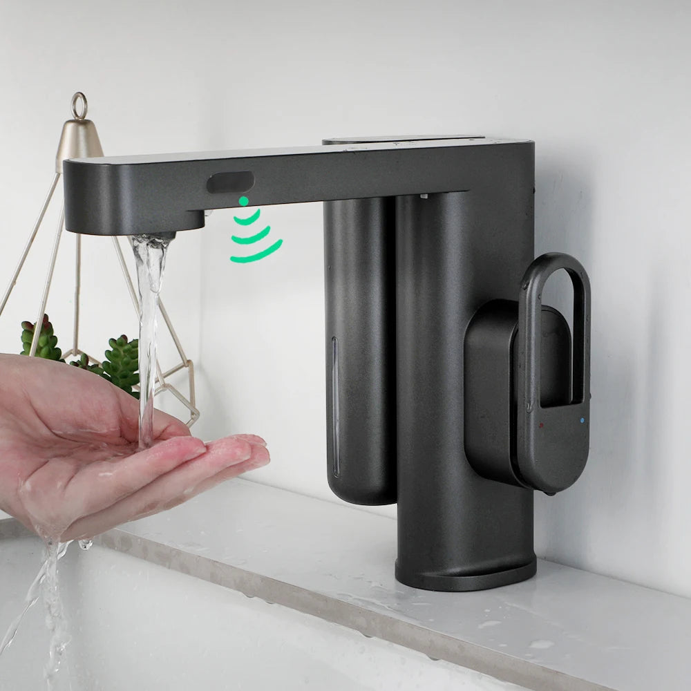 Zappo Sensor Bathroom Faucet Automatic Sensor Smart Soap