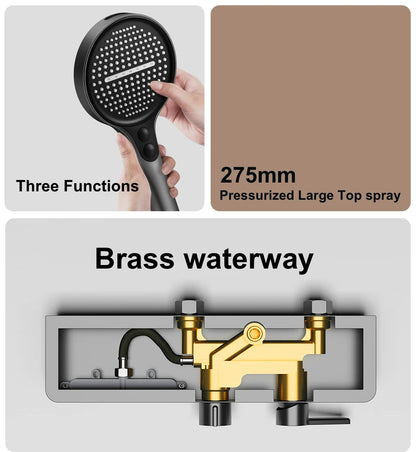 Brushed Gold Bathroom Shower Quality Brass Cold Bathroom